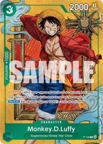 Monkey.D.Luffy (P-108) (Mini Case Set Vol. 3 Sunohara Artwork)